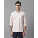 Men's Blended Linen Pink Checked Contemporary Fit Full Sleeve Sleeve Casual Shirt