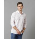 Men's Blended Linen Beige Checked Contemporary Fit Full Sleeve Casual Shirt