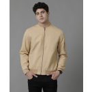Men's Beige Solid Jacket
