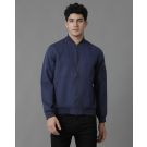 Men's Blue Solid Jacket