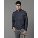 Men's Blue Solid Jacket