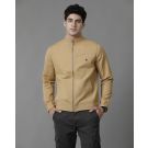 Men's Beige Solid Jacket