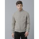 Men's Beige Solid Jacket