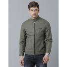 Men's Green Solid Jacket