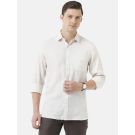 Men's Pure Linen Natural Solid Contemporary Fit Full Sleeve Sleeve Casual Shirt