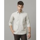 Men's Linen Rich Green Solid Contemporary Fit Full Sleeve Sleeve Casual Shirt