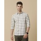Men's Linen Rich Black Checked Contemporary Fit Full Sleeve Sleeve Casual Shirt