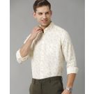 Men's Pure Linen Multicolor Printed Contemporary Fit Full Sleeve Sleeve Casual Shirt