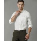 Men's Pure Linen Green Printed Contemporary Fit Full Sleeve Sleeve Casual Shirt