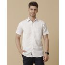 Men's Linen Rich Brown Checked Contemporary Fit Half Sleeve Sleeve Casual Shirt