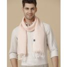 Unisex Orange Solid Linen Stole