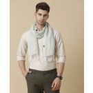 Unisex Green Solid Linen Stole