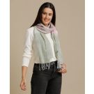 Unisex Pink Striped Linen Stole