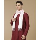 Unisex Pink Striped Linen Stole