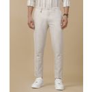 Linen Club Men's Linen Beige Chambray Contemporary Fit Casual Trouser