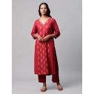 Maroon panelled Kurta 
