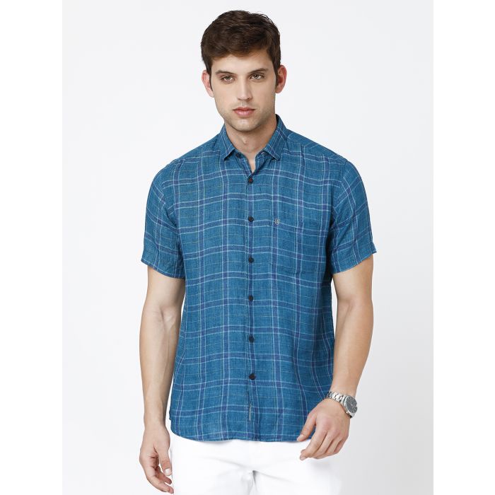 【MODERNIF】Siseu linen check shirt MODERNIF】Siseu linen check shirt (modernif/シャツ