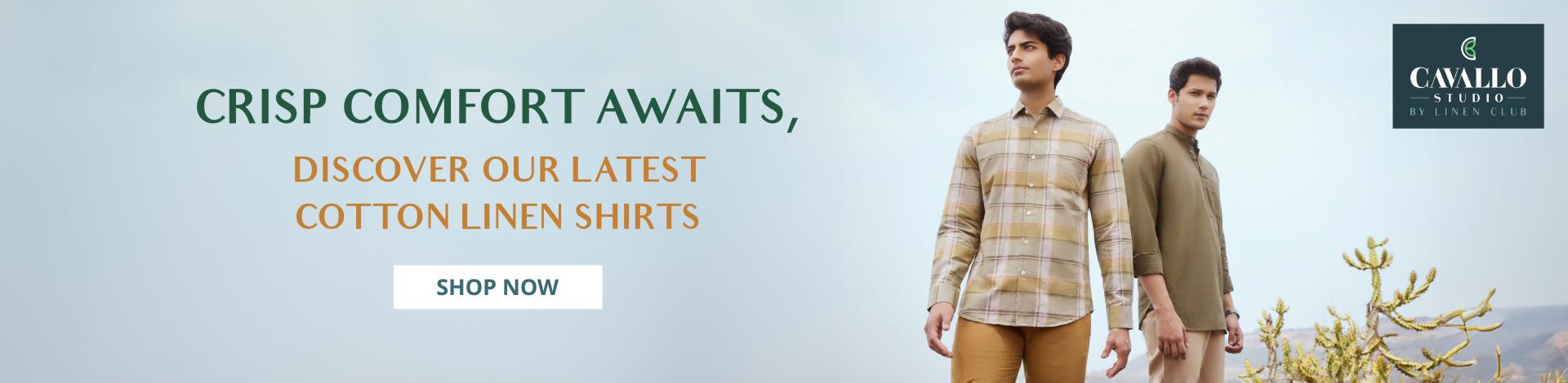 High-quality linen clothing and fabric collections from Linen Club, featuring stylish apparel, vibrant colors, and a variety of options for men and women, emphasizing comfort, elegance, and craftsmanship